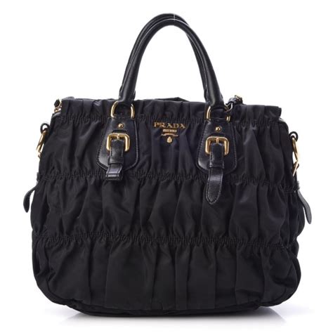 prada gaufre nylon tote bn1336|PRADA Tessuto Nylon Gaufre Tote Black .